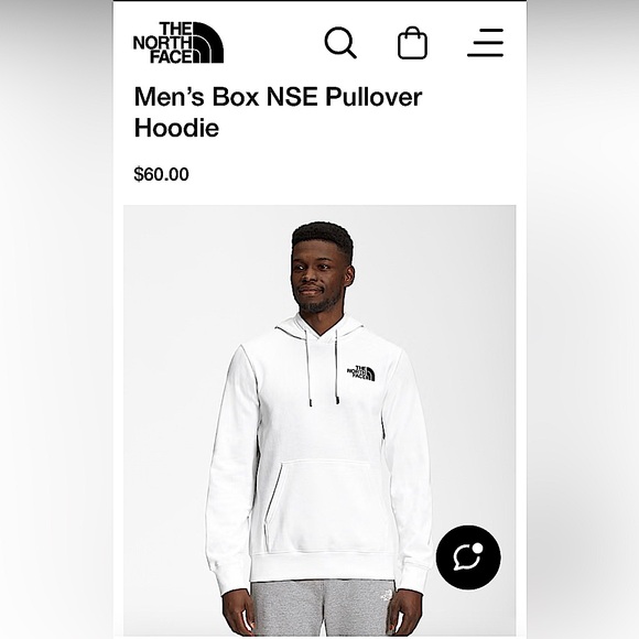The North Face Men's NSE Pullover Drawstring Hoodie White Black Vinyl Lettering - Picture 1 of 7